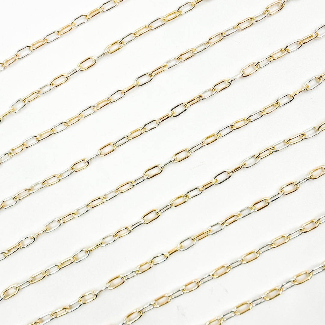 XM/3106XETT. 14k Gold Filled Smooth Paperclip Link Chain