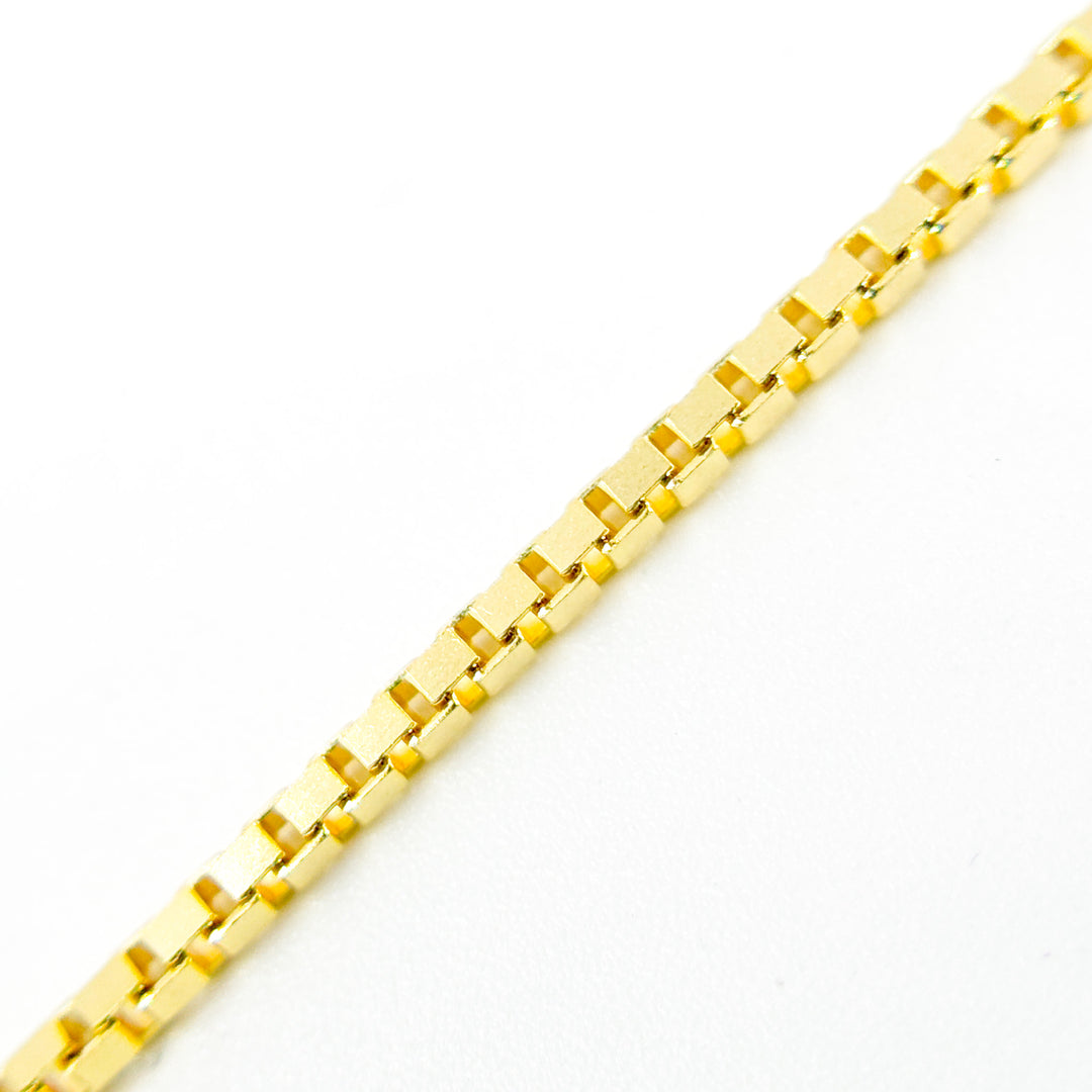 073VED. 14K Solid Gold Box Link Chain