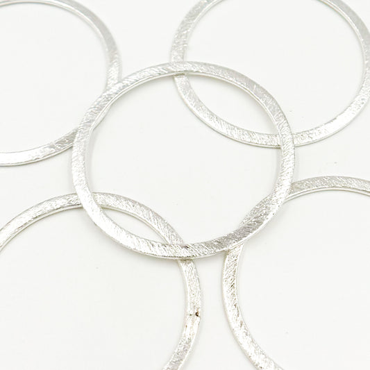 30MM White Sterling Silver Ring Connector