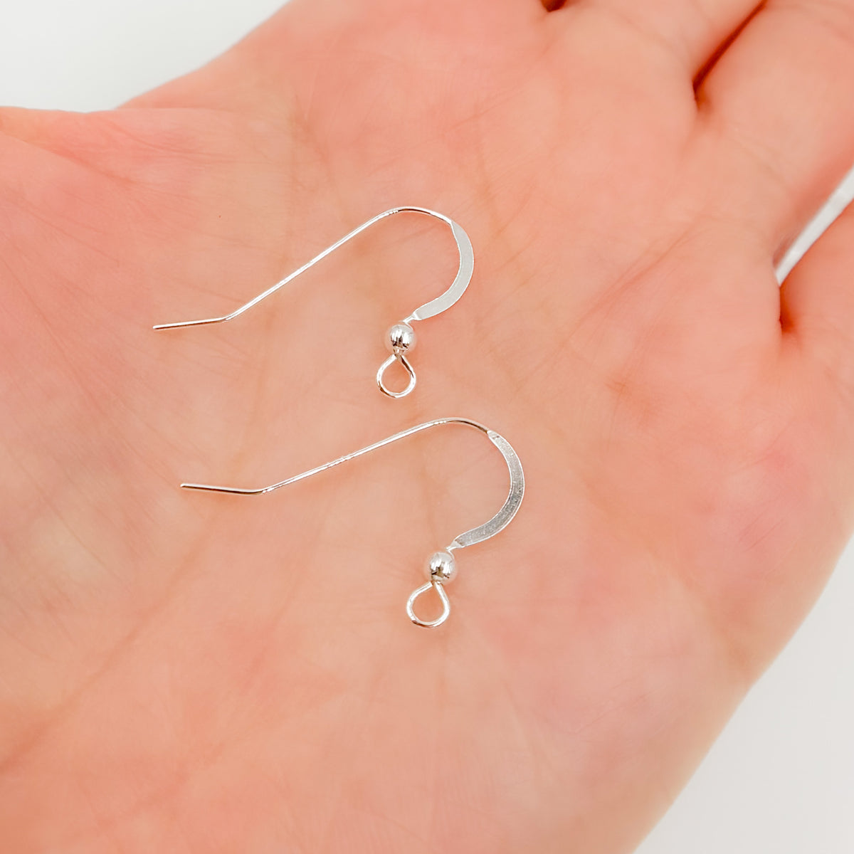Sterling Silver Fish Hook with Ball Ear Wire