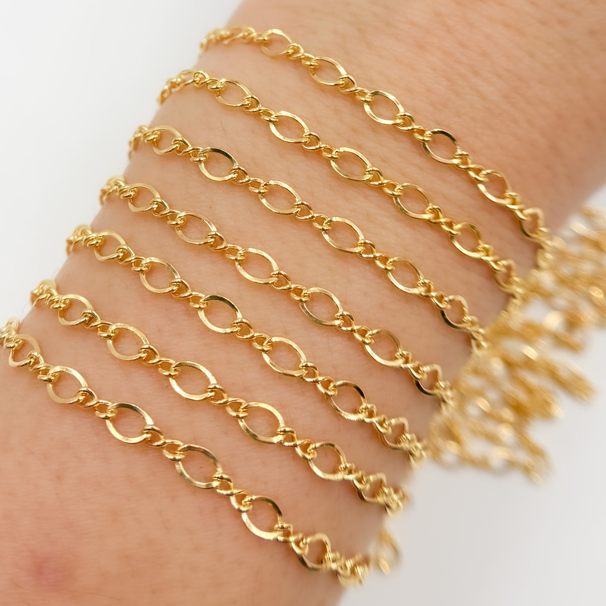 274GF. 14k Gold Filled Oval and Infinity Link Chain