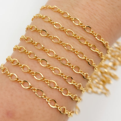 274GF. 14k Gold Filled Oval and Infinity Link Chain