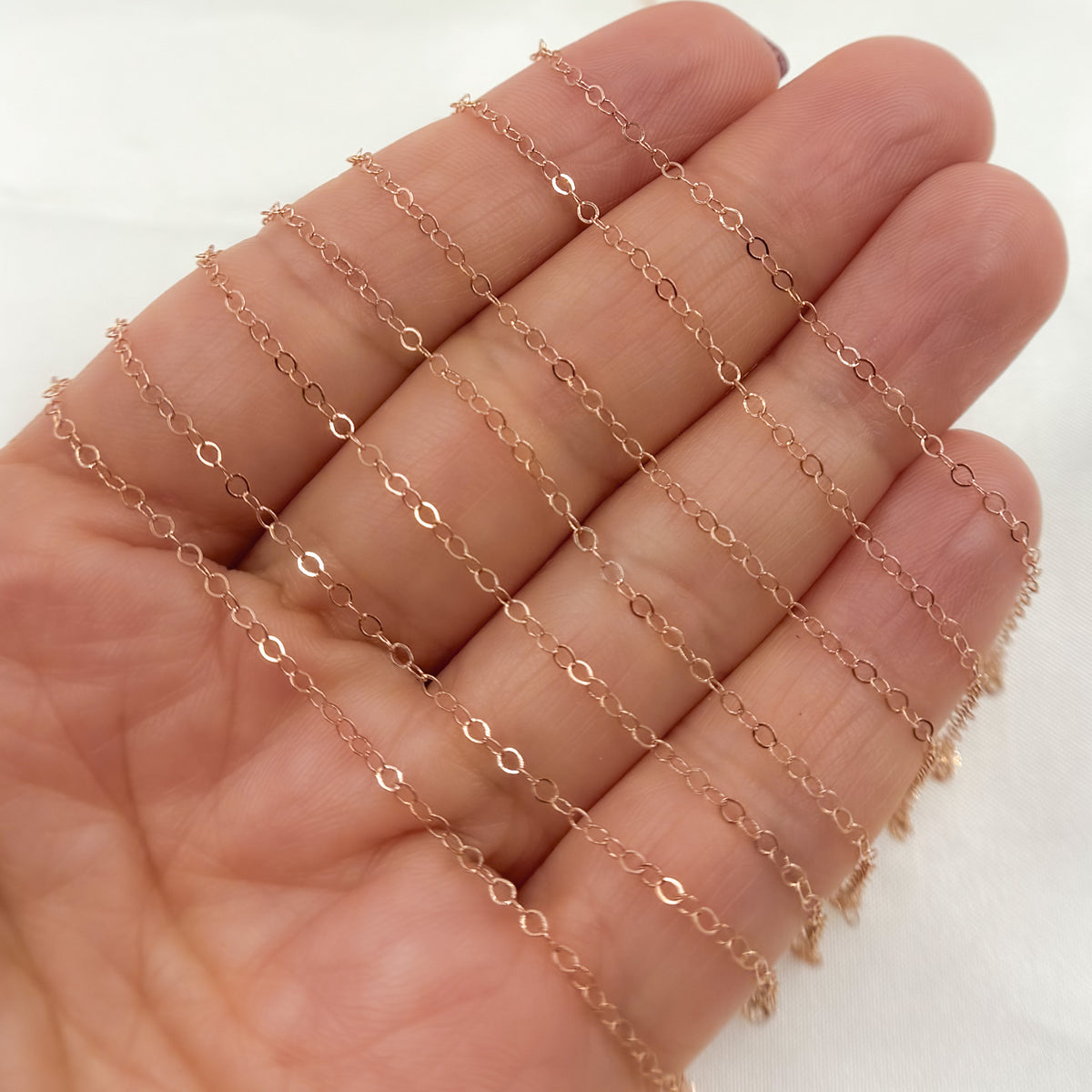Rose Gold Filled Flat Cable Chain