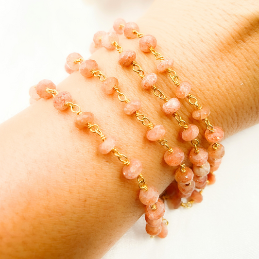 Sunstone Gold Plated Wire Chain