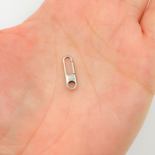 1356OX. 15MM Oxidized Sterling Silver Oval Clasp