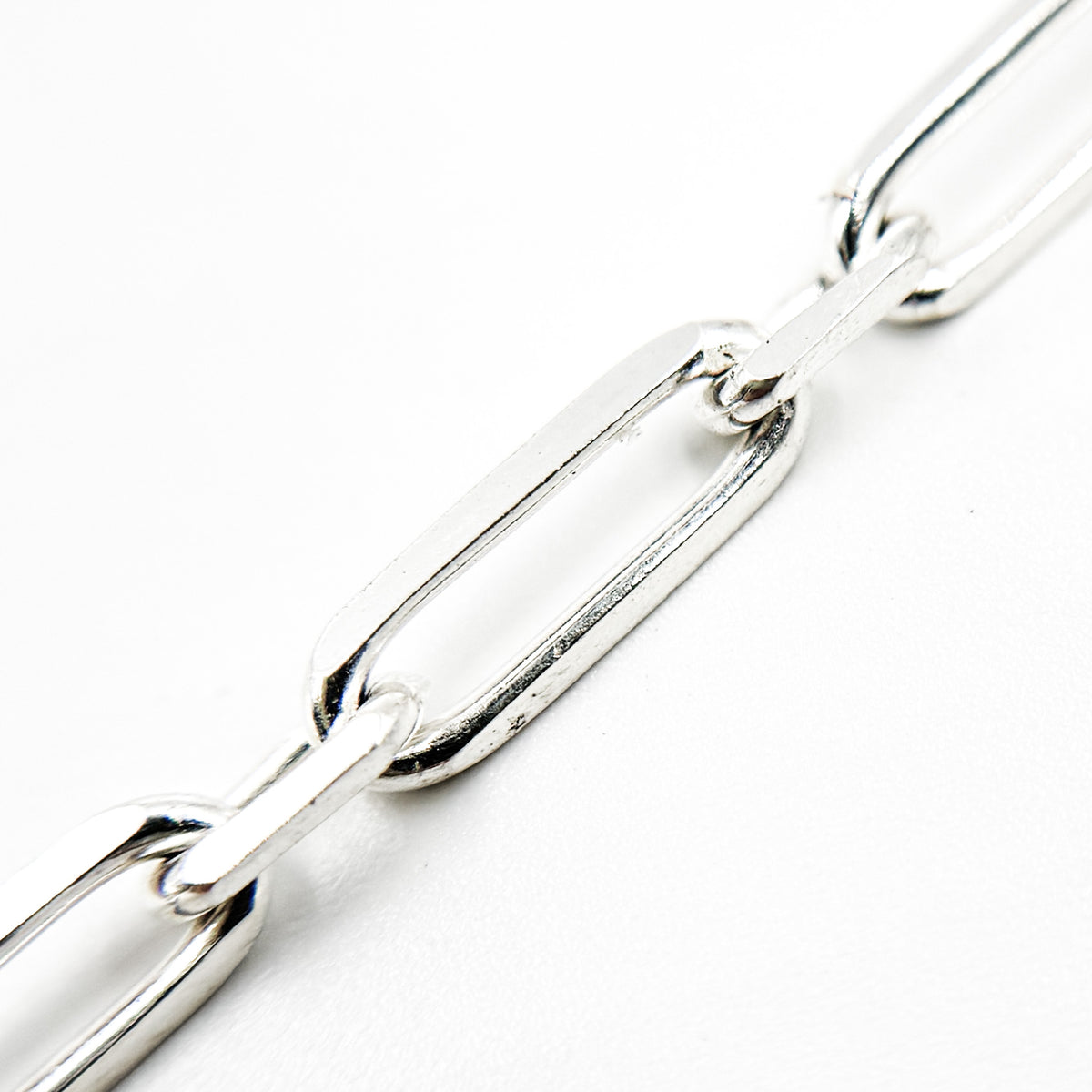 Sterling Silver Diamond Cut Paperclip Chain