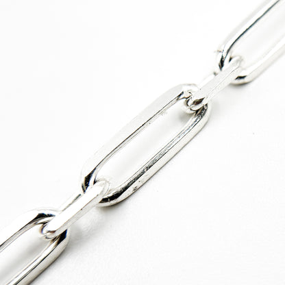 Sterling Silver Diamond Cut Paperclip Chain
