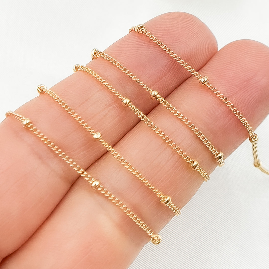 444GF. Gold-Filled Satellite Chain by Foot