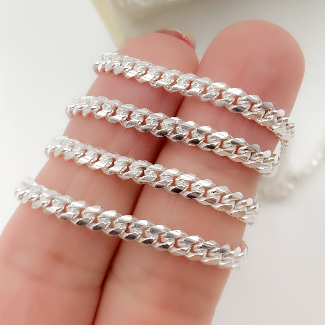 Z72SS. Sterling Silver Flat Curb Chain