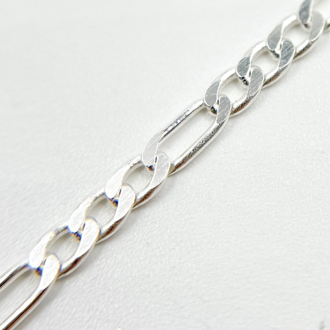 Y111SS. Sterling Silver Flat Figaro Chain