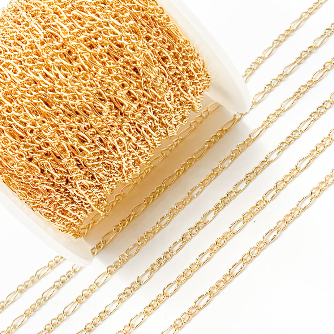 2431C. 14K Yellow Gold Filled Figaro Style Chain