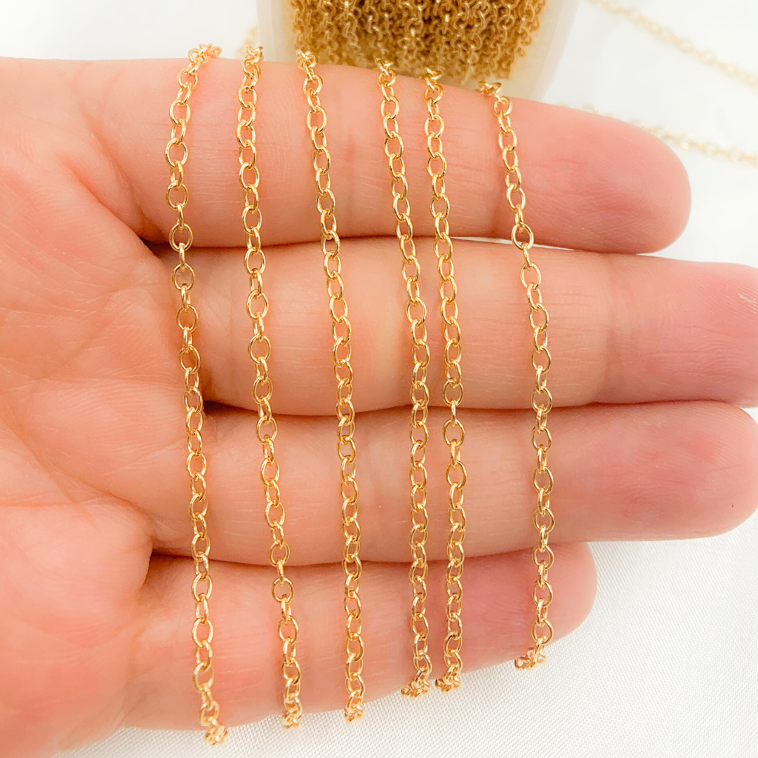 14K Gold Filled Cable Round Link Chain