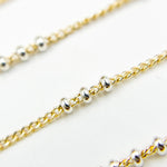 Load image into Gallery viewer, XM/S1327CF/29. 14k Gold Filled Curb Chain and 3 Sterling Silver Beads in Between