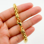 Load image into Gallery viewer, TRE002Bracelet. 14K Solid Gold Hollow Rope Bracelet