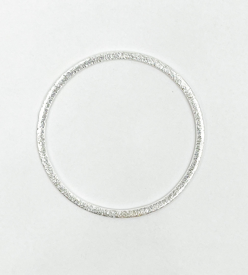 BS6-SS. Sterling Silver Circle Connector 35mm