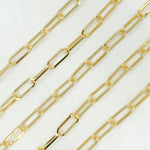 Load image into Gallery viewer, Gold Plated 925 Sterling Flat Paperclip Link Chain. V11GP
