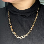 Load image into Gallery viewer, 2301380C1. 14K Solid Hollow Gold Diamond Cut Cut Marina and Cable Link Chain
