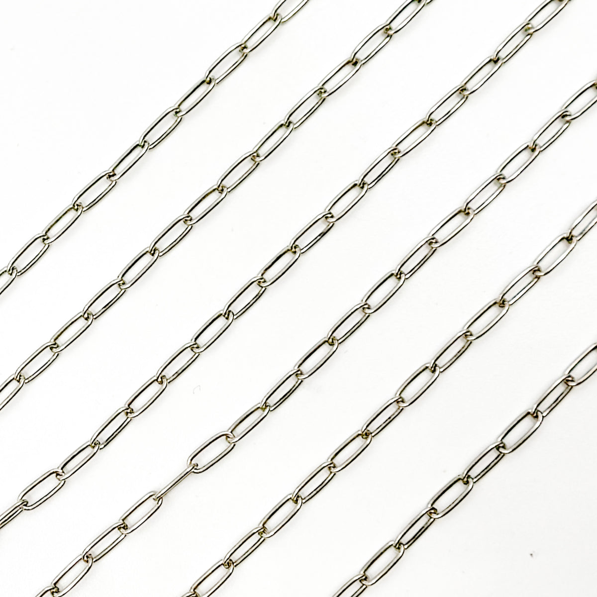 Oxidized Sterling Silver Paperclip Link Chain