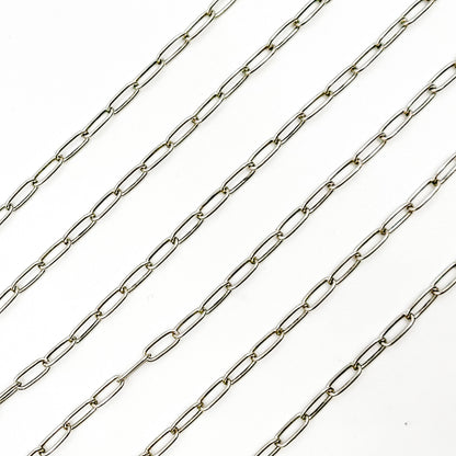 Oxidized Sterling Silver Paperclip Link Chain