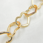 Load image into Gallery viewer, 1408FGF. Gold Filled Flat Heart Link Chain