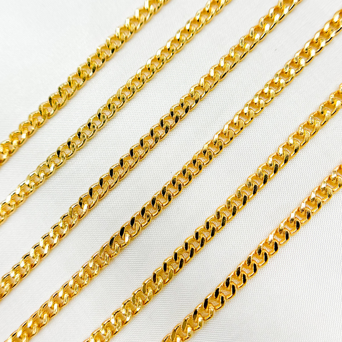 14K Gold Filled Flat Tight Curb Link Chain