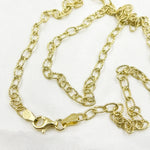 Load image into Gallery viewer, Gold Plated 925 Sterling Silver Textured Cable Necklace. 80GP
