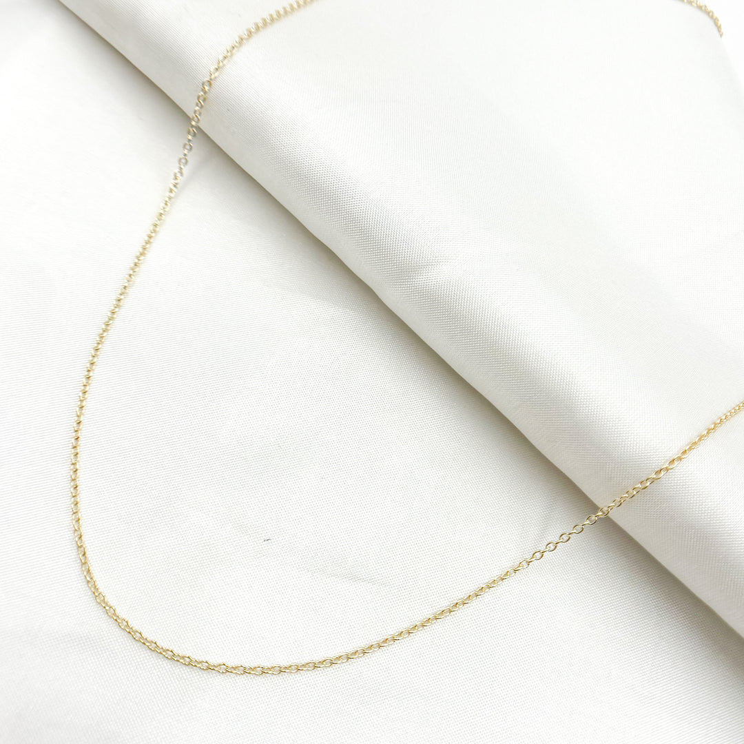 035R08LGJ138. 14K Solid Gold Cable Link Chain