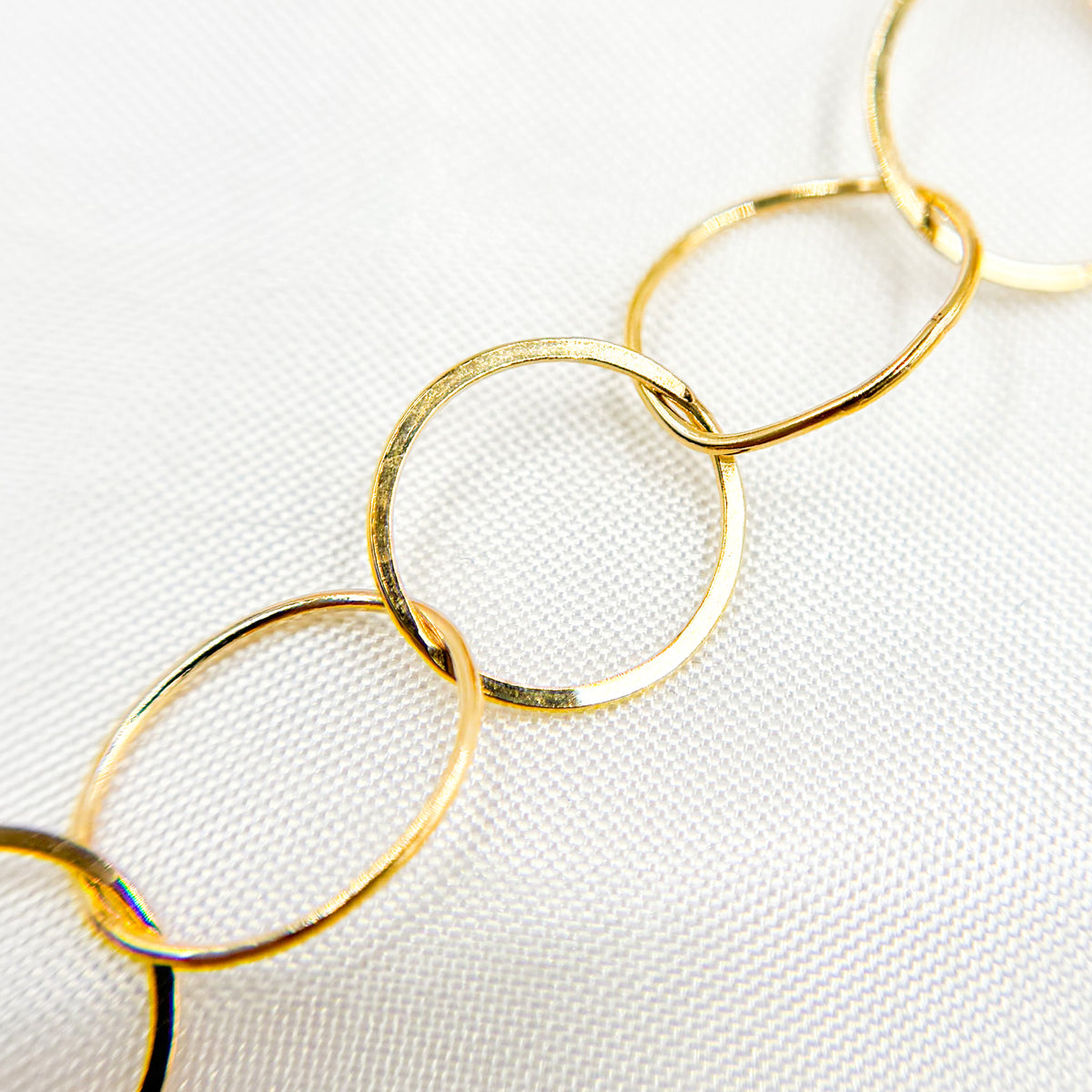 14K Gold Filled Flat Round Link Chain