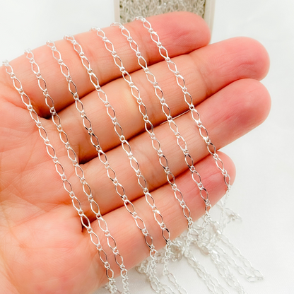 Sterling Silver Long and Short Link Chain