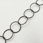 Load image into Gallery viewer, Black Rhodium Sterling Silver Diamond Cut Round Link Chain
