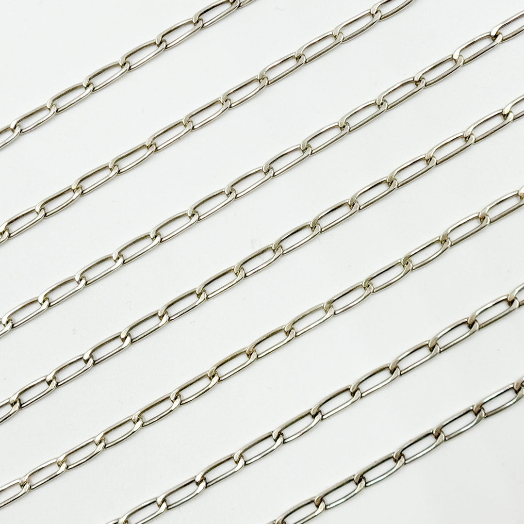 293OX. 925 Sterling Silver Oxidized Flat Curb Chain