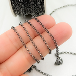 Load image into Gallery viewer, Oxidized 925 Sterling Silver Rolo Chain
