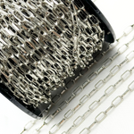 Load image into Gallery viewer, Y55OX. Oxidized 925 Sterling Silver Diamond Cut Paperclip Chain
