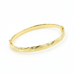 Load image into Gallery viewer, Bangle21. 14K Solid Gold Matte Textured Bangle