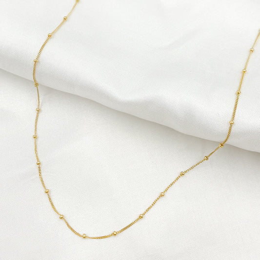 14K Solid Gold Satellite Chain