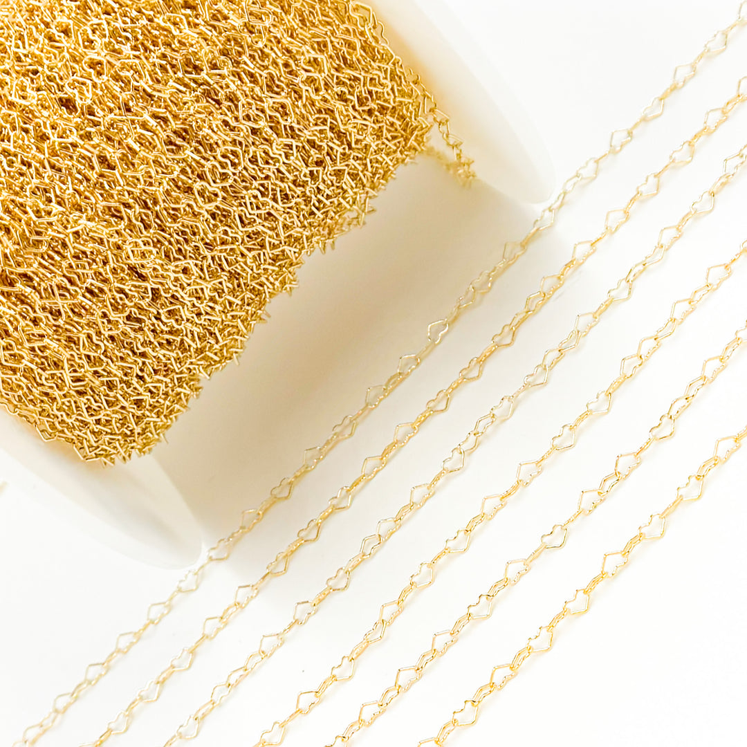 A35/SPGF. 14K Gold Filled Heart Link Chain