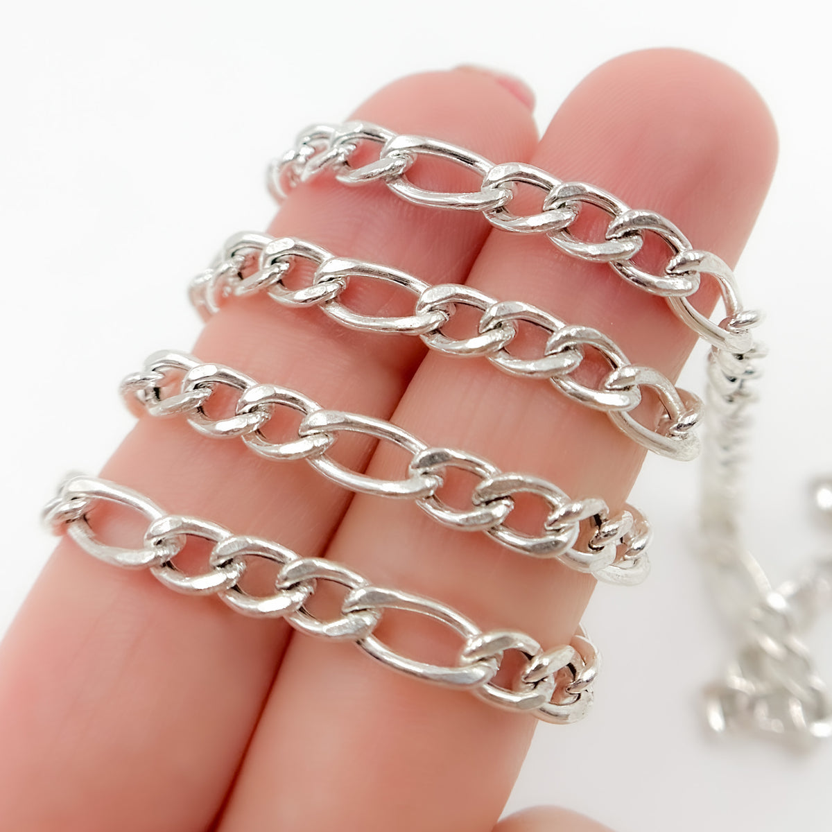 Sterling Silver Figaro Chain