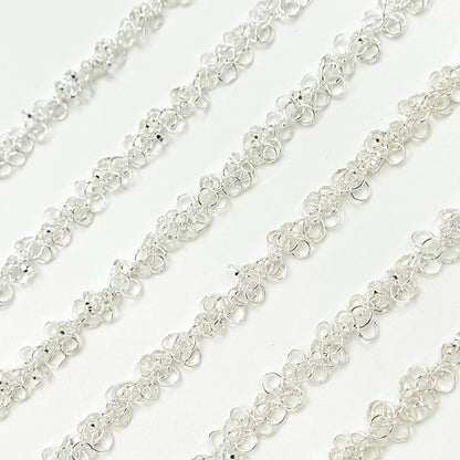 Sterling Silver Dangle Rings Chain