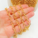 Load image into Gallery viewer, 589GF. 14k Gold Filled Cable Smooth and Hammered Links Chain
