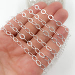 Load image into Gallery viewer, Y124SS. Sterling Silver Oval Textured Link Chain
