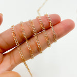 Load image into Gallery viewer, 2431CTT. Gold Filled and Sterling Silver Figaro Style Chain

