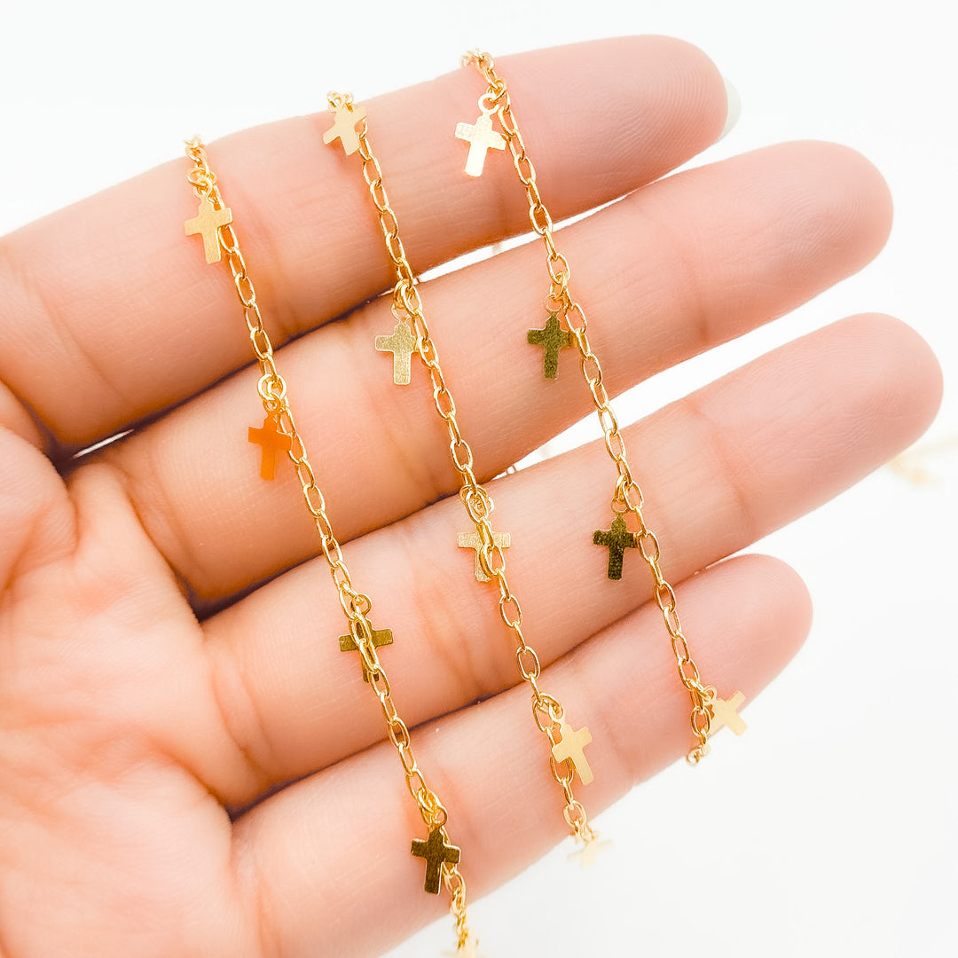 V311GF. 14K Gold-Filled Fancy Dangle Cross-Link Chain