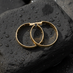 Load image into Gallery viewer, GER100. 14K Solid Gold Smooth Hollow Hoop Earrings