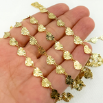 Load image into Gallery viewer, V134GP. Gold Plated 925 Sterling Silver Diamond Cut Heart Chain