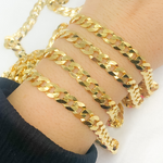 Load image into Gallery viewer, Y92GP. Gold Plated 925 Sterling Silver Ultra Flat Round Link Chain