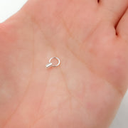 1.5MM White Sterling Silver Crimp Endcap with Ring
