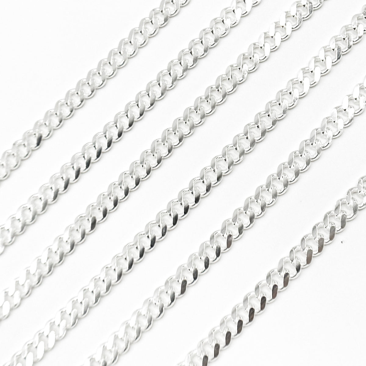Sterling Silver Flat Curb Chain