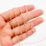 Load image into Gallery viewer, XM/901B/SP. 14K Sterling Silver and gold-filled fancy twisted oval link chain