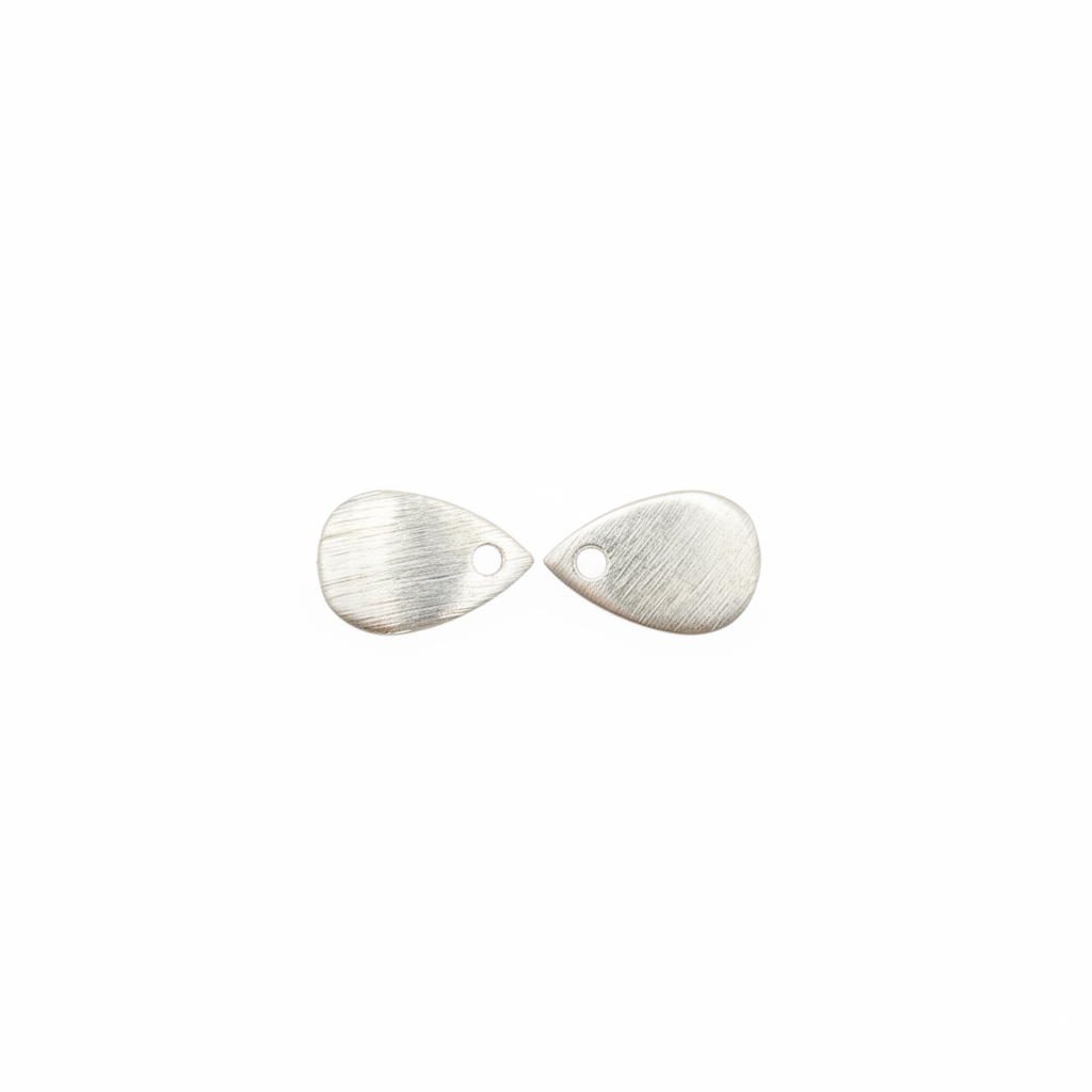 TD6SS. Sterling Silver Curved Tear Drop