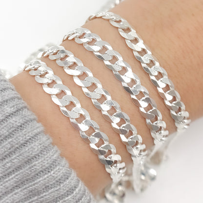 Sterling Silver Flat Curb Chain